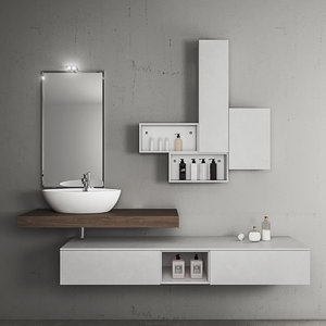 3D bathroom furniture set arcom model