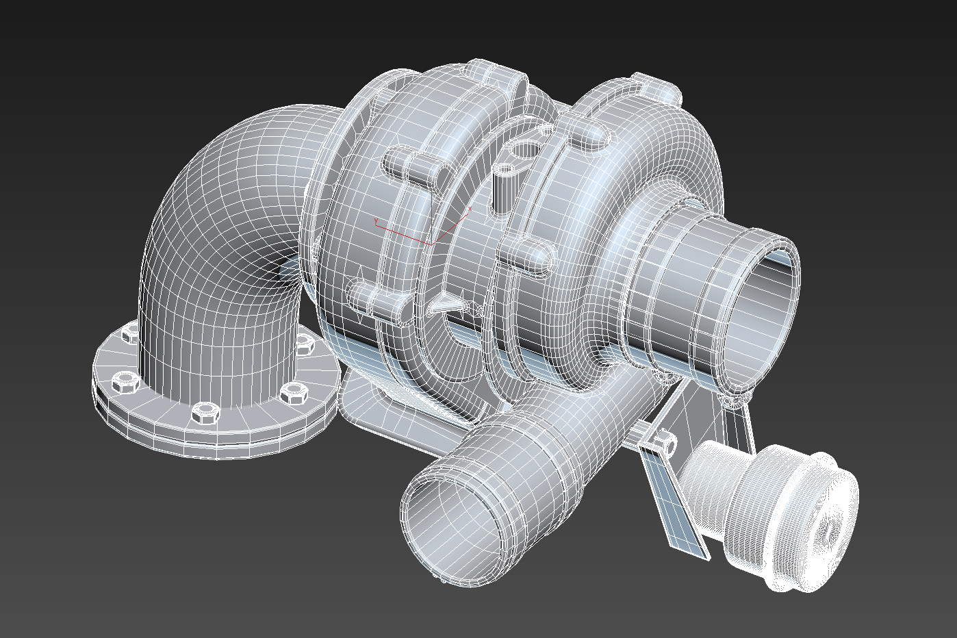 3D turbocharger TurboSquid 1270320