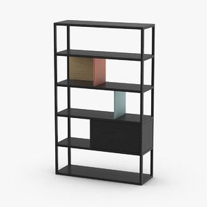 3D model modern-bookcase
