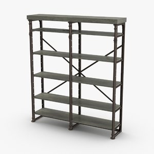 3D transitional-bookcase model