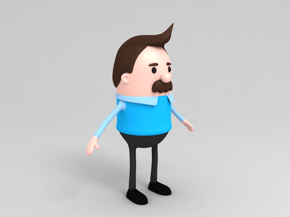 3D dad character cartoon model - TurboSquid 1270436