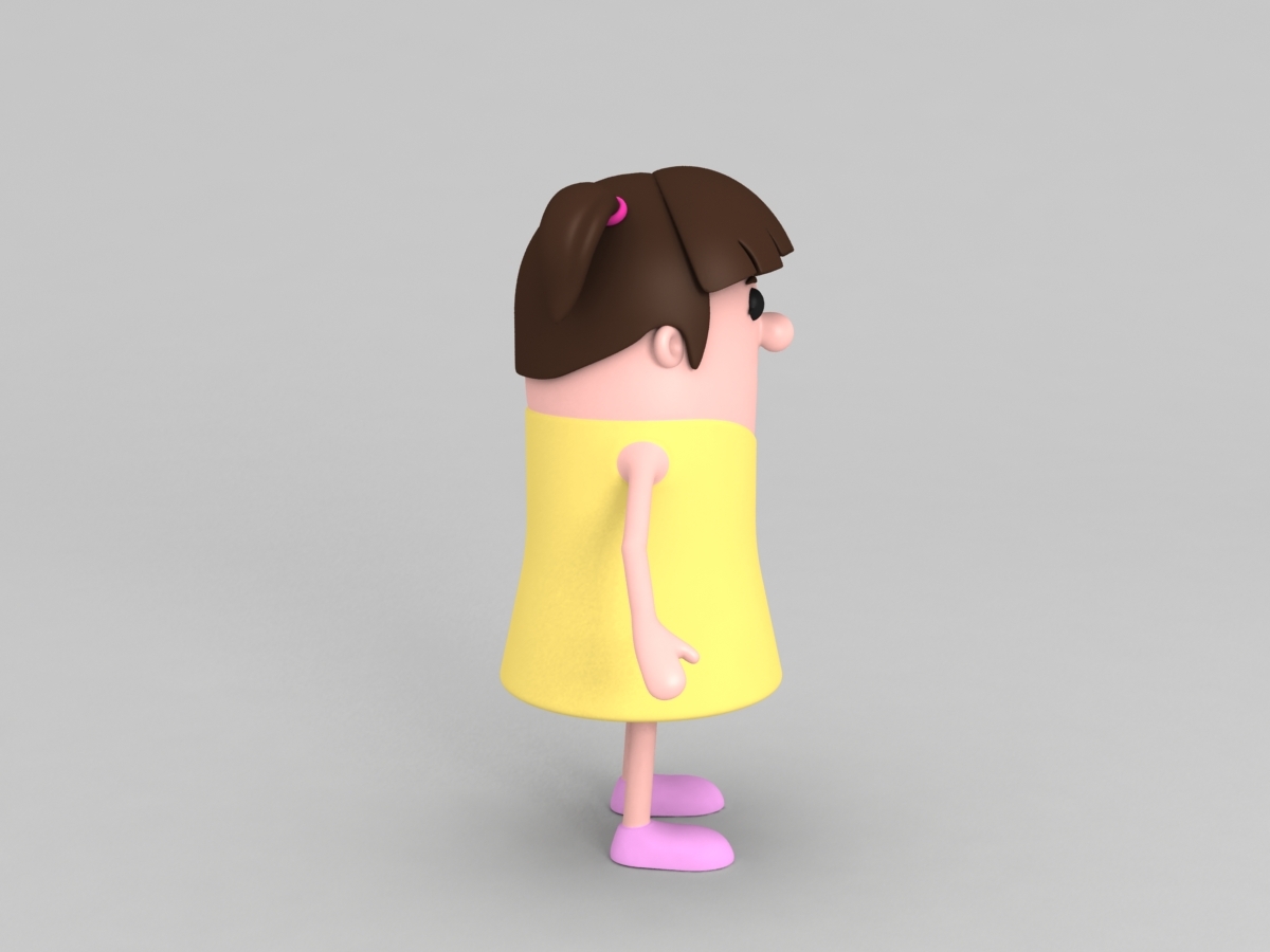 Daughter character cartoon 3D - TurboSquid 1270437