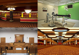 casino interior room 3D model