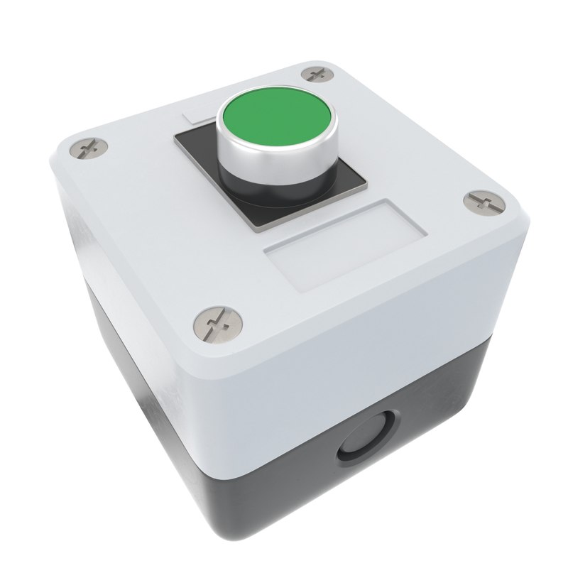 Industrial button model TurboSquid 1270894