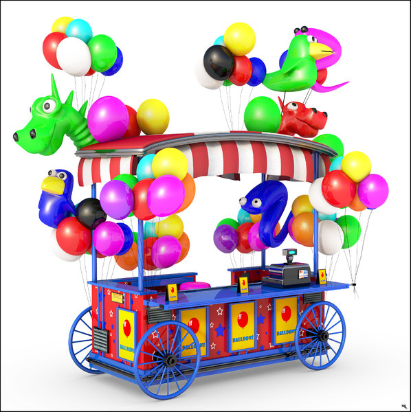 Balloon Cart 3D Models for Download TurboSquid