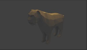 smilodon primeval lion 3D model