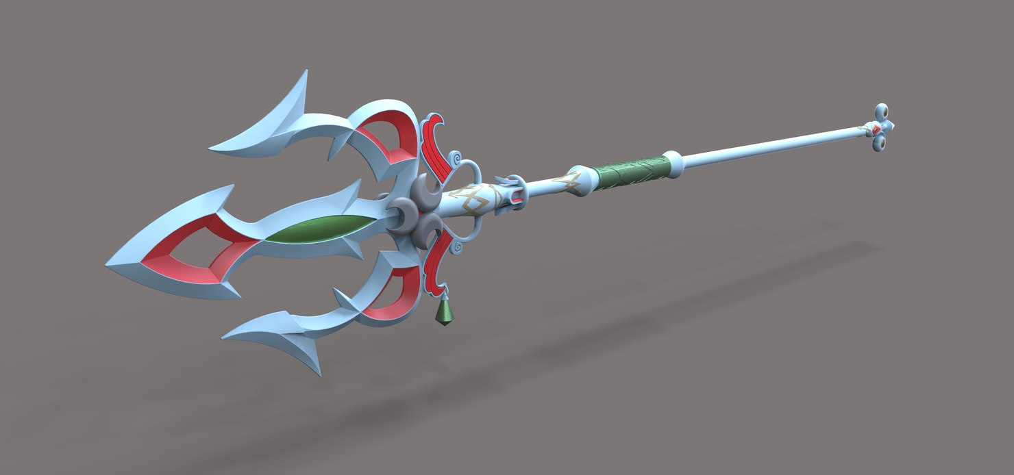 3D Lightscale Trident Legend Breath Model - TurboSquid 1271047