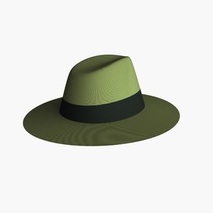 3D model panama hat