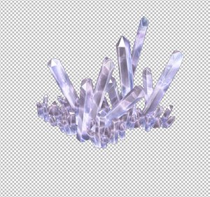 3D crystal mineral gem model