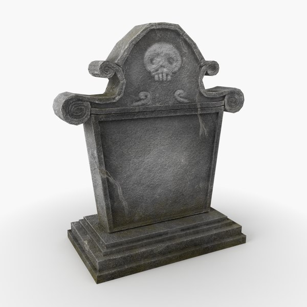 3D model tombstone tomb stone