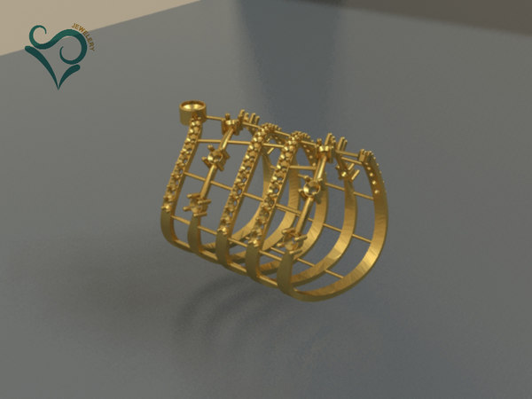 3D golden ring print modeler