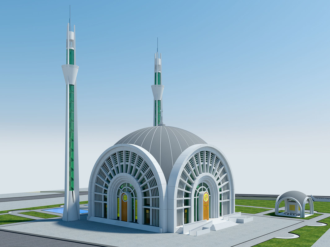 3D mosque building model - TurboSquid 1271572
