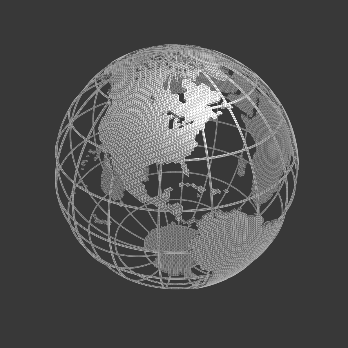 Globe Meridians Continents 3D - TurboSquid 1271590