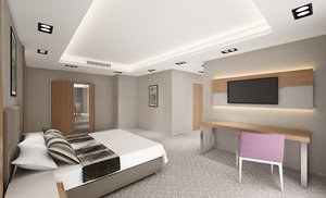 suite hotel room 3D model