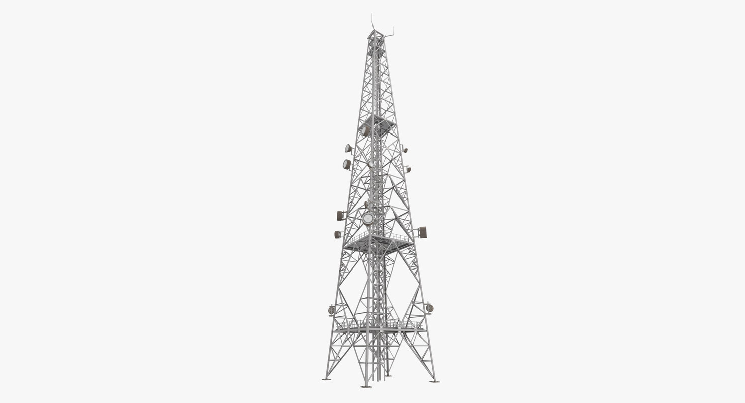 3D telecommunication tower - TurboSquid 1271856