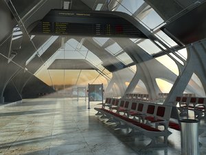3D airport terminal model
