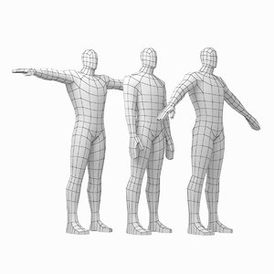 3D mesh hero male body