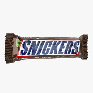 snickers chocolate bar 3D