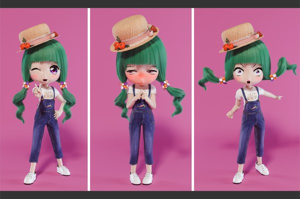 cartoon character 3D model