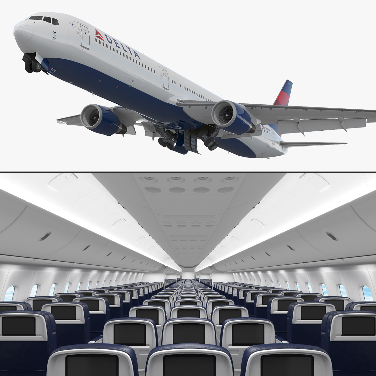 Boeing 767 400 Mit Delta Air Lines Takelage