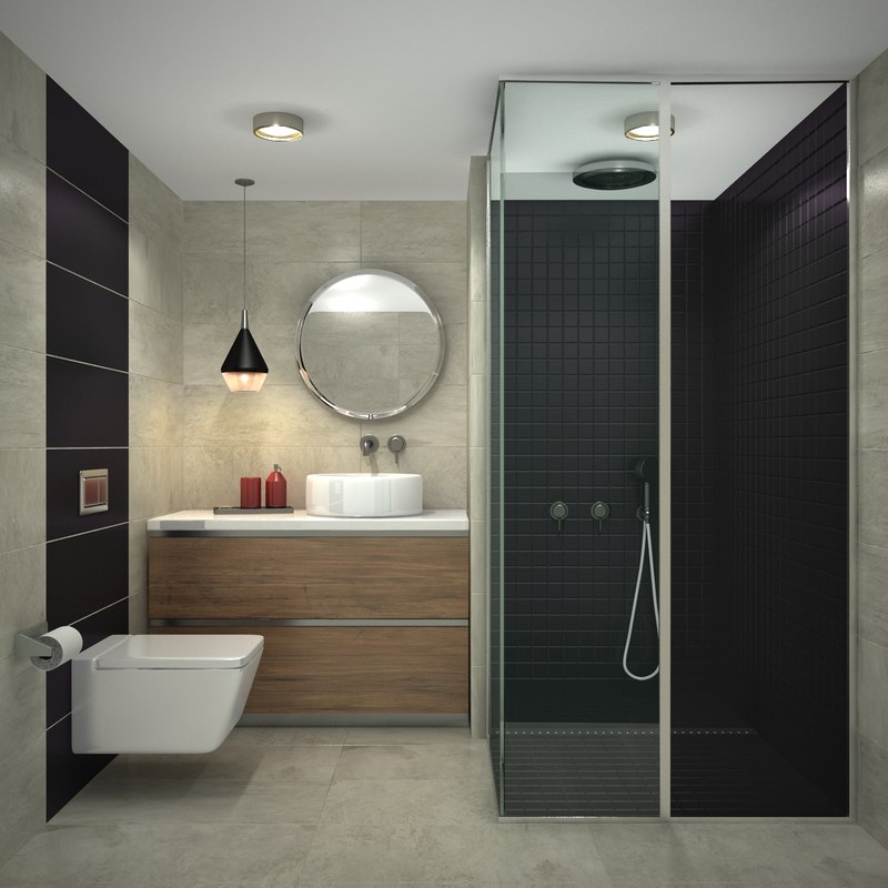 Luxurious Modern Bathroom Interior 3d Model Turbosquid 1272255