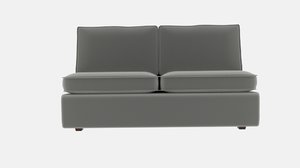attractive armless sofa halsey model