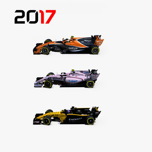 formula 2017 cars 1 3D