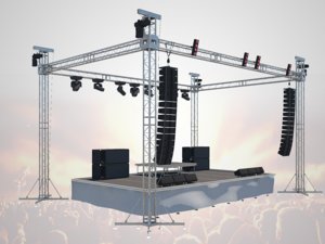 concerte stage 3D model