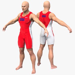 3D athlete character model