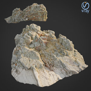 scanned rock cliff w model