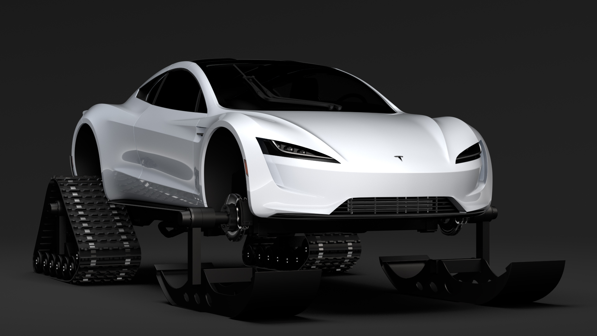 Tesla roadster ski 2018 3D model TurboSquid 1273113