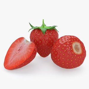 strawberry real realistic 3D model