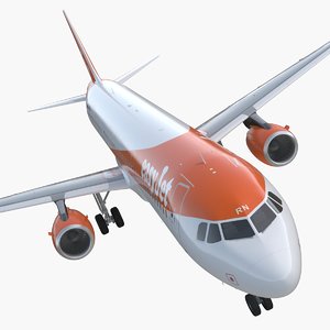 airbus a321 easyjet airline 3D model