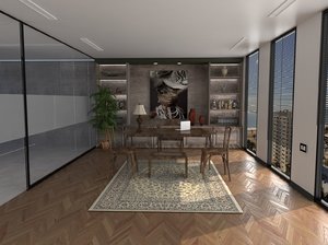 office scene 3D model