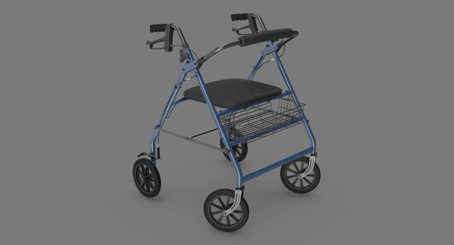 Rollator walker 3D model TurboSquid 1273219