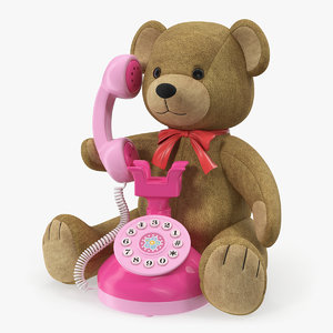 teddy bear toy phone 3D model