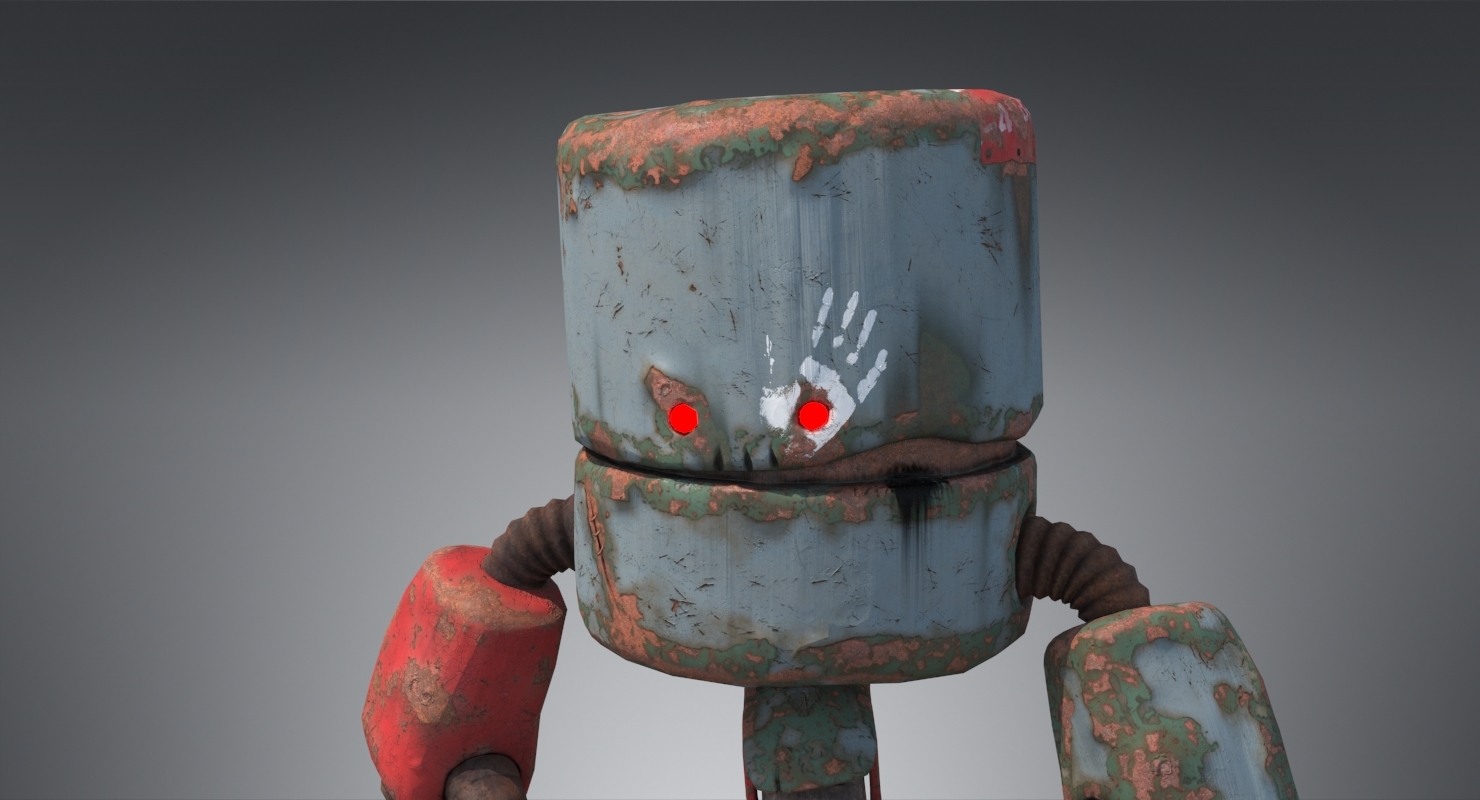 坏搞笑机器人pbr3d模型