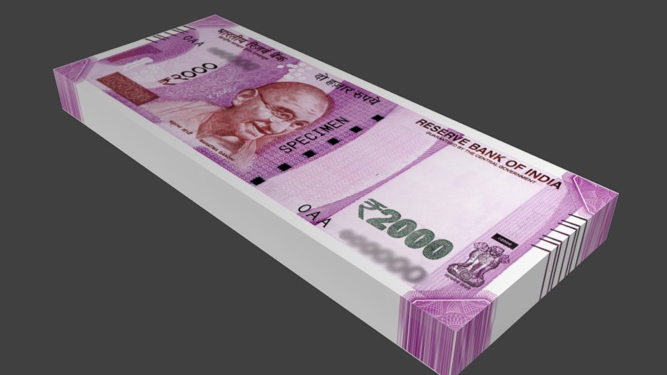 India 2000 rs note 3D - TurboSquid 1273418