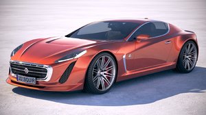 generic 2018 coupe 3D model