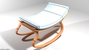 baby chair rocking 3D model