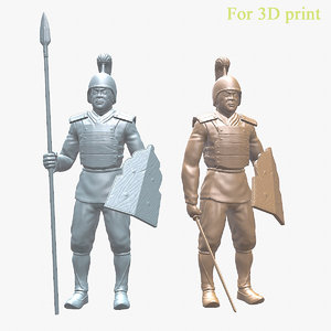 3D chinese warrior print model