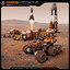 mars rover rocket 3D model