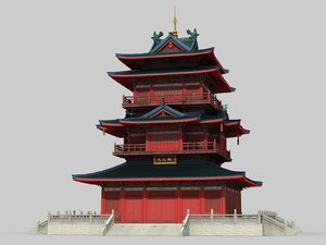3D model chinese building
