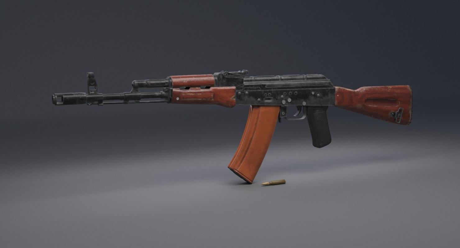 Ak-74 rifle assault 3D - TurboSquid 1274211