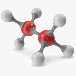 3D ethane molecular model