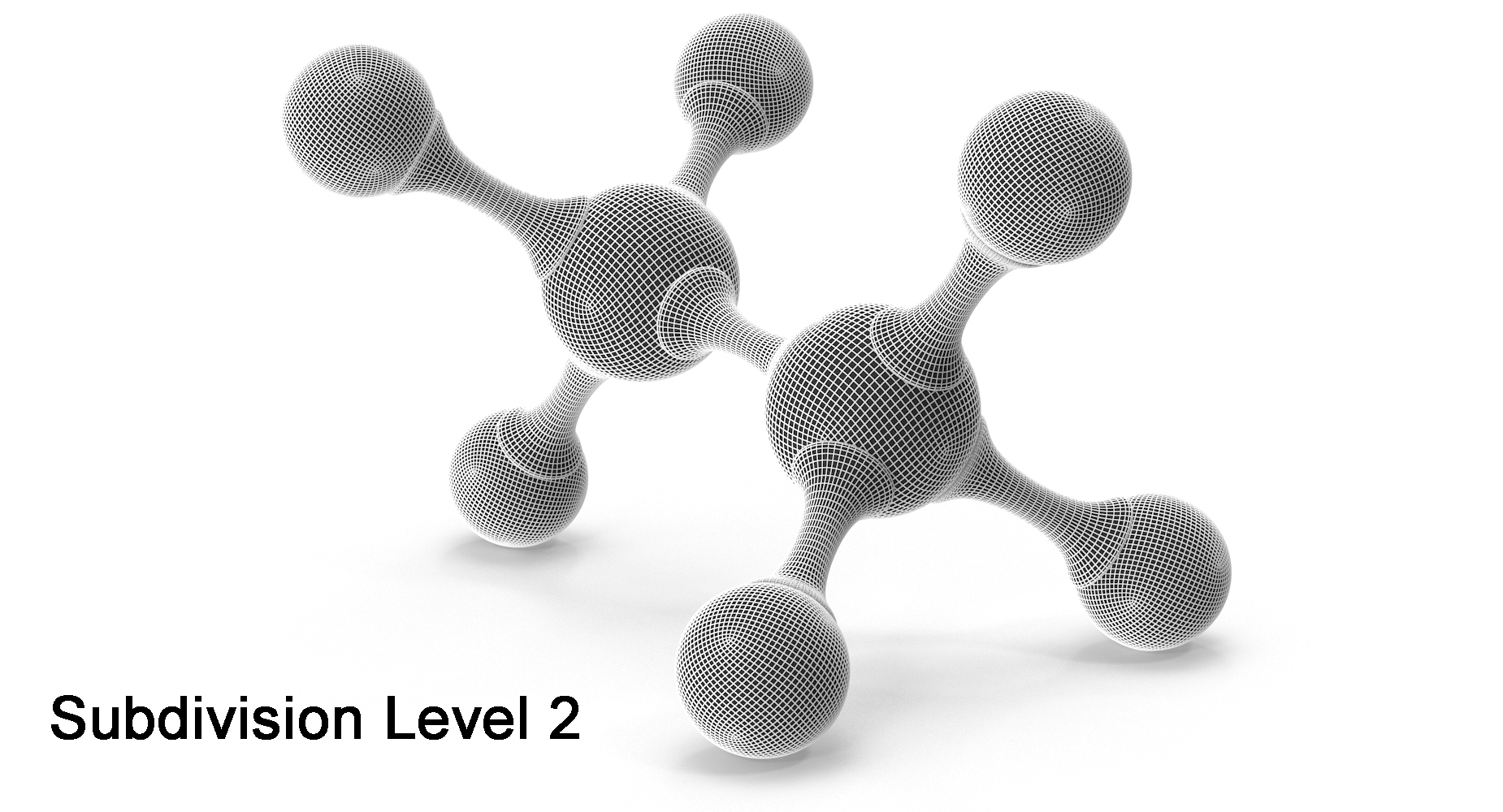 3D ethane molecular model - TurboSquid 1274306