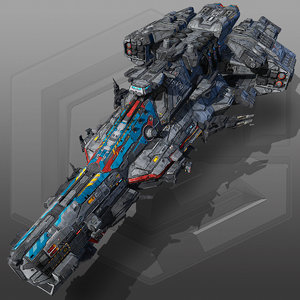 sci fi battleship g6 3D