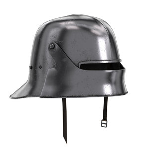 medieval knight sallet helmet visor 3D model