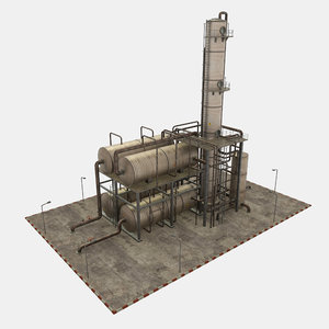 3D oil refinery unit