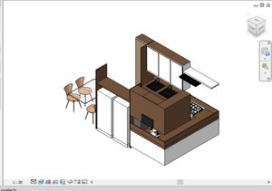 3D complete kitchen revit family model